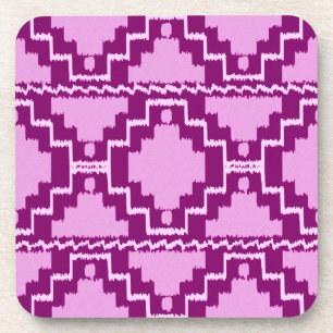 Posavasos Patrón Azteca Ikat - Ametista morado y violeta