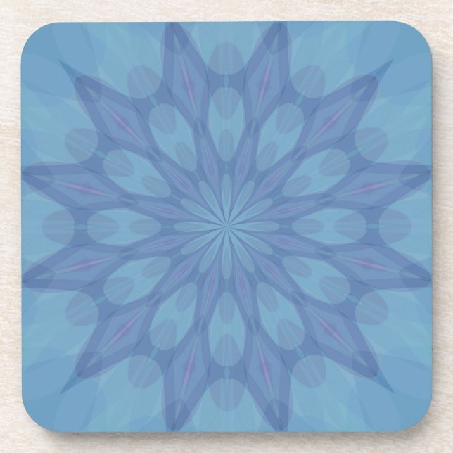 Posavasos Patrón azul y turquesa 2 (Frente)