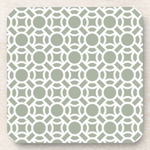 Posavasos Patrón blanco sin costuras fondo de color hecho a