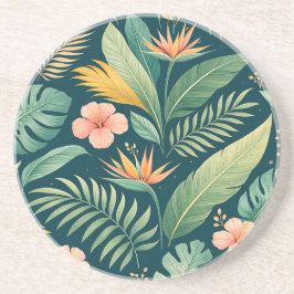 Posavasos Patrón Botánico Mínimo