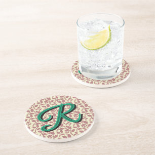 Posavasos Patrón botánico personalizado y personalizado