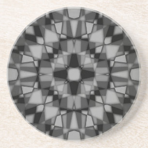 Posavasos Patrón caleidoscopio oscuro