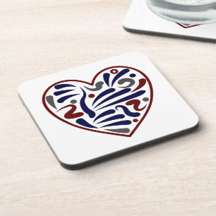Posavasos patrón cardiaco abstracto de bonito