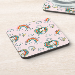 Posavasos Patrón cardíaco arcoiris Snoopy & Woodstock