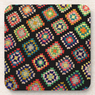 Posavasos Patrón clásico de las antiguas granjas coloridas