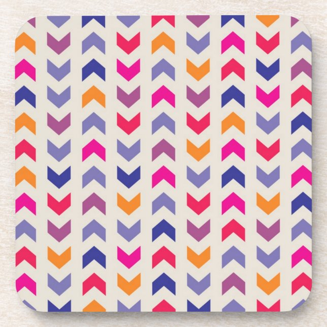 Posavasos Patrón colorido Aztec Chevron (Frente)