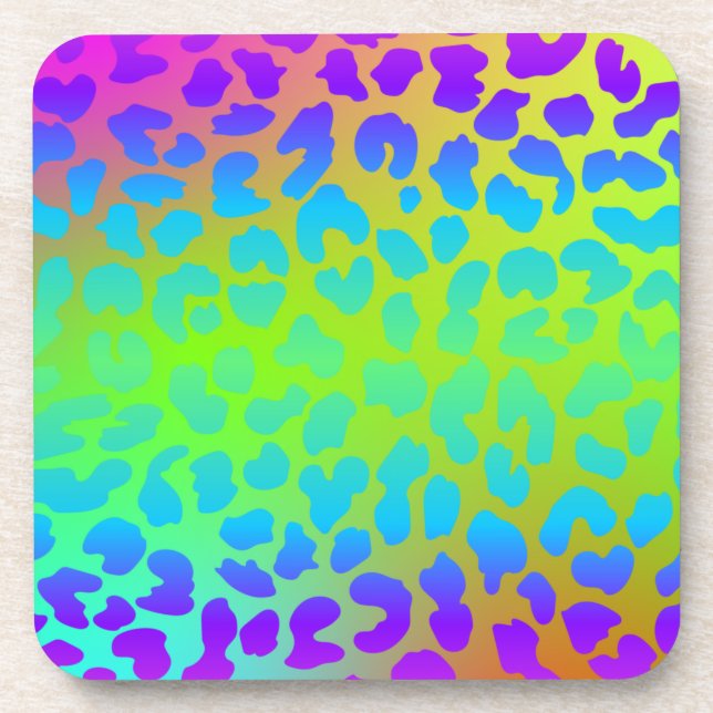 Posavasos Patrón Colorido Inspiración Retro Cute (Frente)