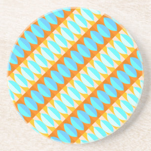 Posavasos Patrón colorido turquesa azul naranja amarillo