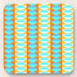 Posavasos Patrón colorido turquesa azul naranja amarillo