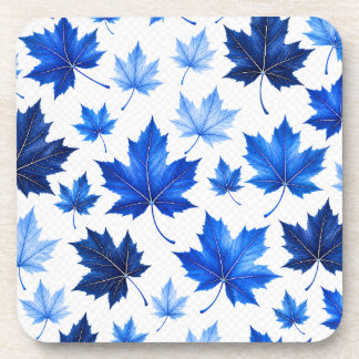 Posavasos Patrón continuo de hojas de arce azules - Alta res