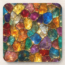 Patrón continuo de mosaico de cristal colorido de