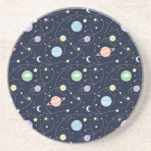 Posavasos Patrón continuo de planetas del sistema solar