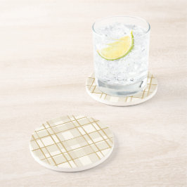 Posavasos Patrón cuadrado dorado