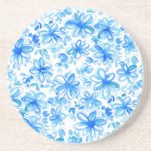 Posavasos Patrón curtido de color floral de chintz