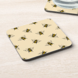 Posavasos Patrón de abejas reina