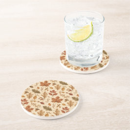 Posavasos Patrón de acuarela de hojas de otoño