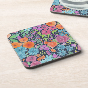Posavasos Patrón de acuarela floral