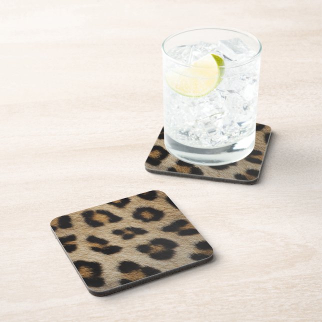 Posavasos Patrón de animal de piel de leopardo elegante de m (Lado Derecho)