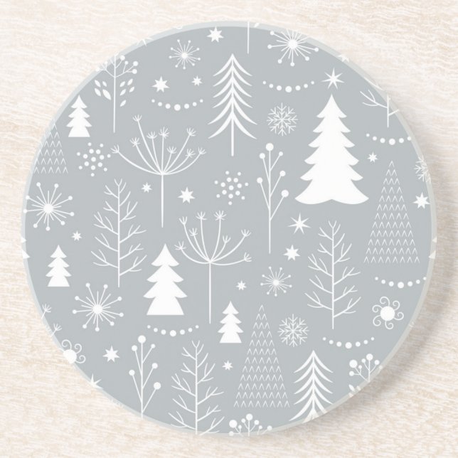 Posavasos patrón de árbol de Navidad (Frente)