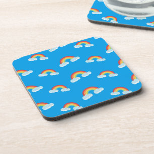 Posavasos Patrón de arco iris con nubes
