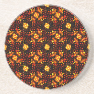 Posavasos Patrón de arte abstracto boho elegante moderno dor