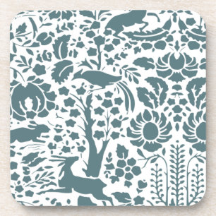 Posavasos Patrón de aves, ciervos, árboles folclóricos