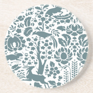 Posavasos Patrón de aves, ciervos, árboles folclóricos