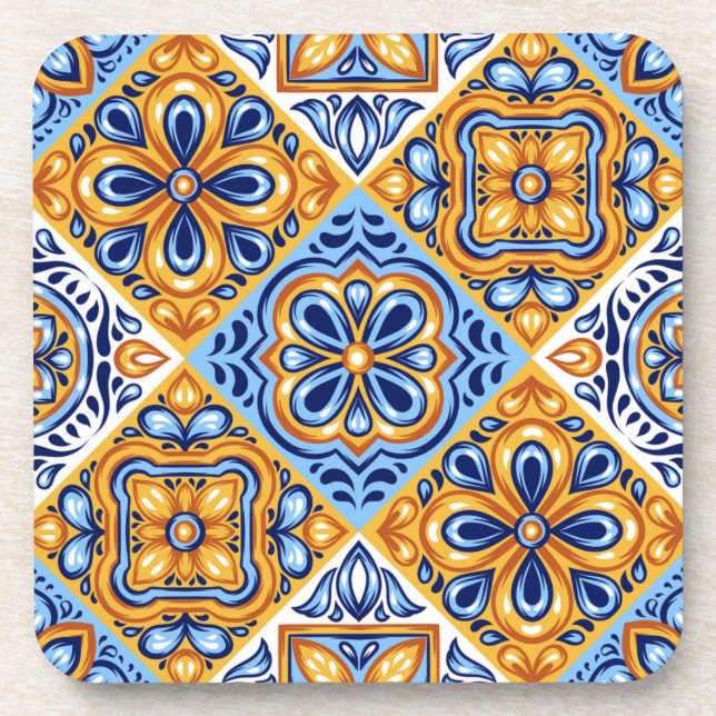 Posavasos Patrón de azulejos de cerámica (Frente)