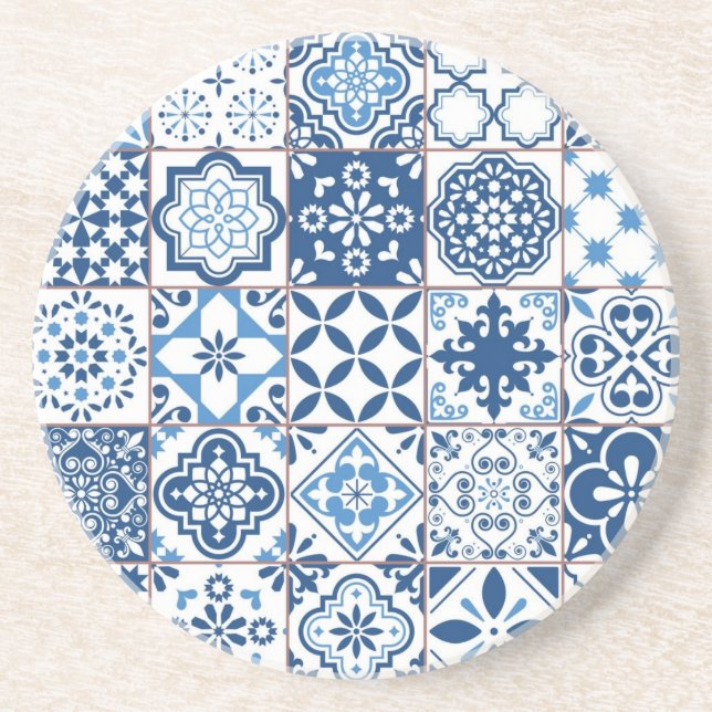 Posavasos Patrón de azulejos de cerámica (Frente)