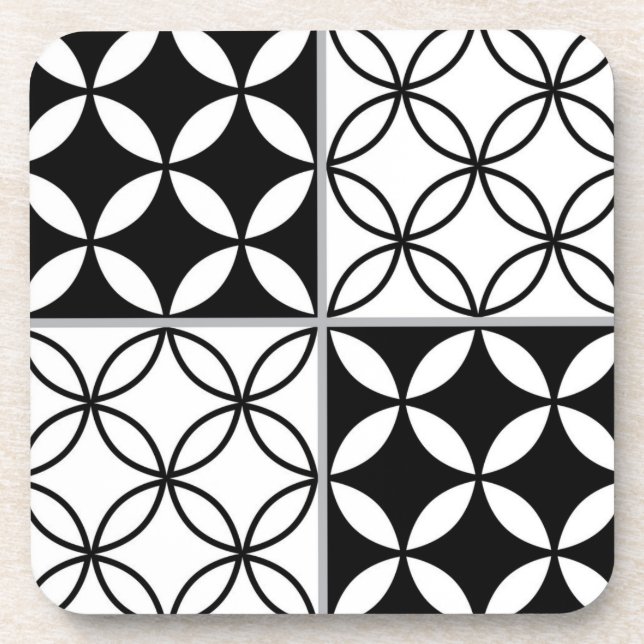 Posavasos Patrón de azulejos de cerámica (Frente)