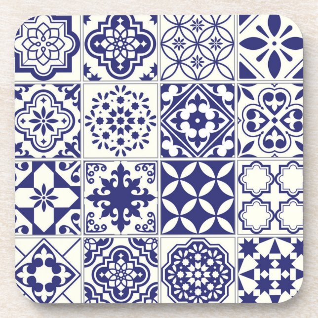 Posavasos Patrón de azulejos de cerámica (Frente)