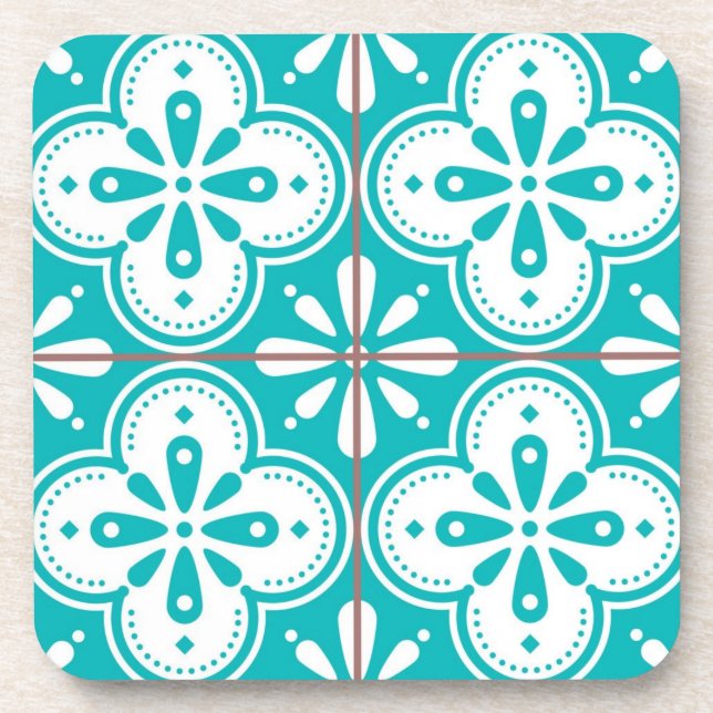 Posavasos Patrón de azulejos de cerámica (Frente)