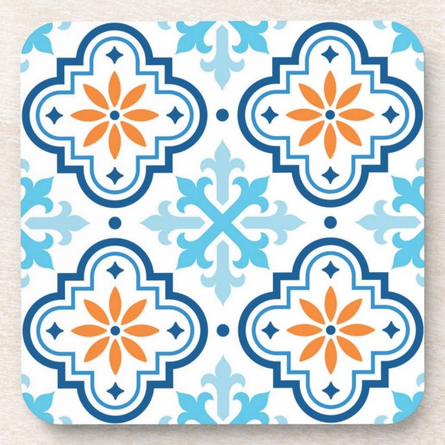 Posavasos Patrón de azulejos de cerámica (Frente)