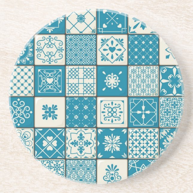 Posavasos Patrón de azulejos de cerámica (Frente)