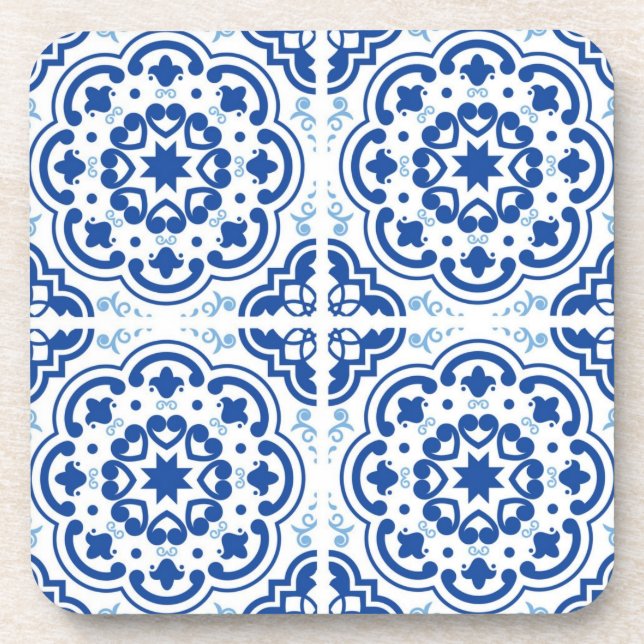 Posavasos Patrón de azulejos de cerámica (Frente)