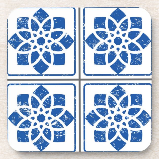 Posavasos Patrón de azulejos de cerámica (Frente)