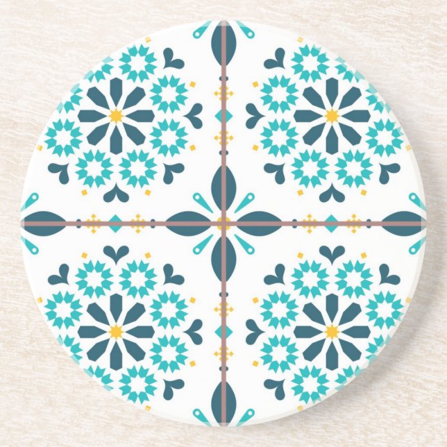Posavasos Patrón de azulejos de cerámica (Frente)