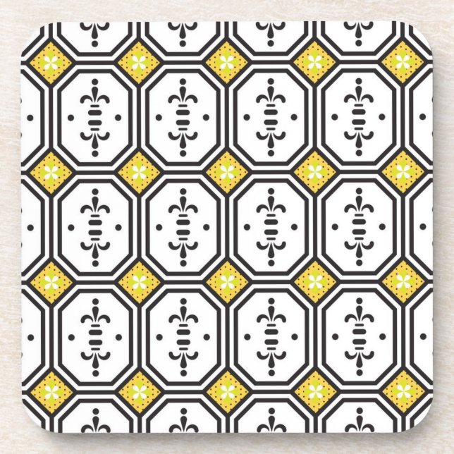 Posavasos Patrón de azulejos de cerámica (Frente)