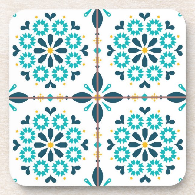 Posavasos Patrón de azulejos de cerámica (Frente)