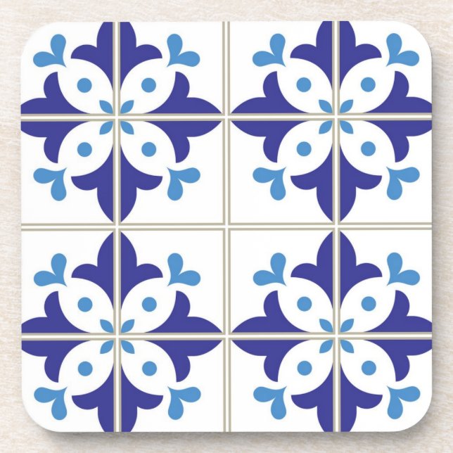 Posavasos Patrón de azulejos de cerámica (Frente)