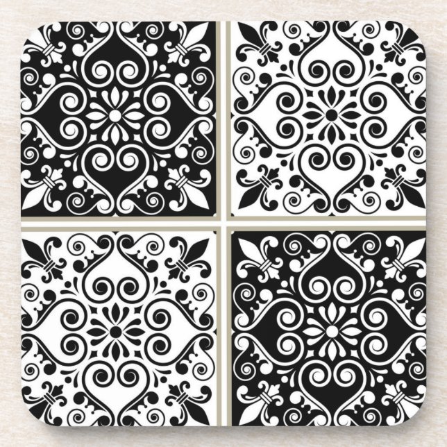 Posavasos Patrón de azulejos de cerámica (Frente)