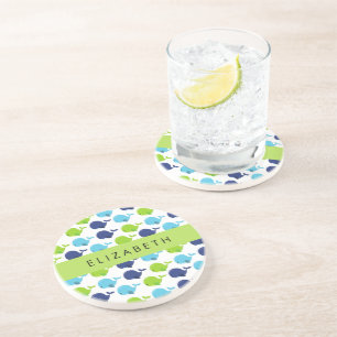 Posavasos Patrón de Ballenas, Ballenas Cutas, Tu Nombre