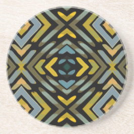 Posavasos Patrón de banda de rodadura de neumático dorado az