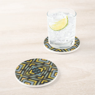 Posavasos Patrón de banda de rodadura de neumático dorado az