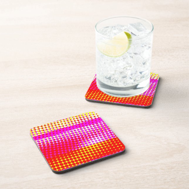 Posavasos Patrón de bandas rosadas (Lado Derecho)