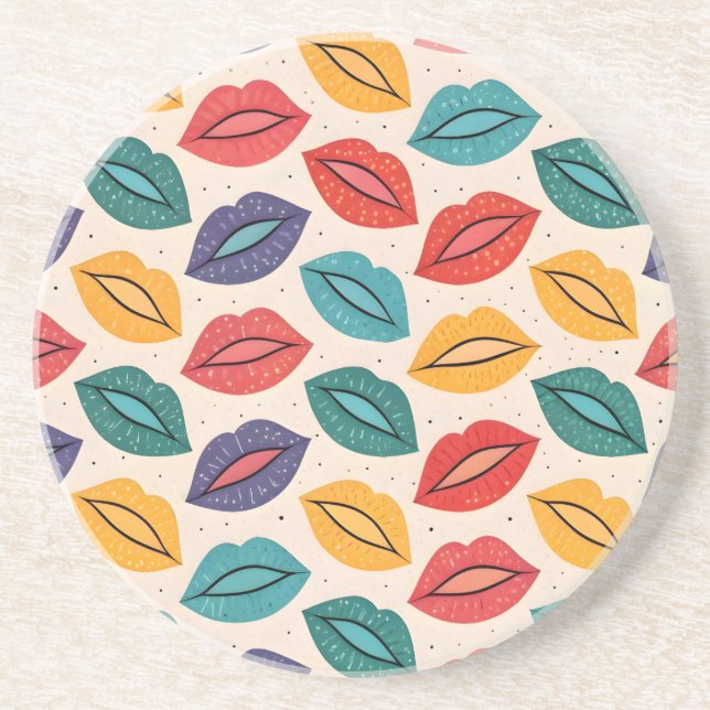 Posavasos Patrón de beso (Frente)