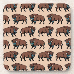 Posavasos Patrón de bisonte de Búfalo