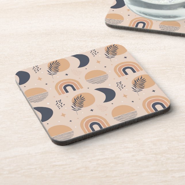 Posavasos Patrón de boho orgánico (Lado Izquierdo)