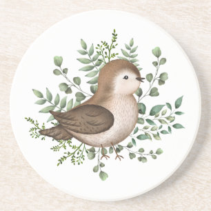 Posavasos Patrón de bosque de bosque de aves de Bebé