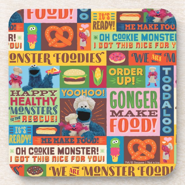 Posavasos Patrón de camión de comida de Monster de Cookie (Frente)